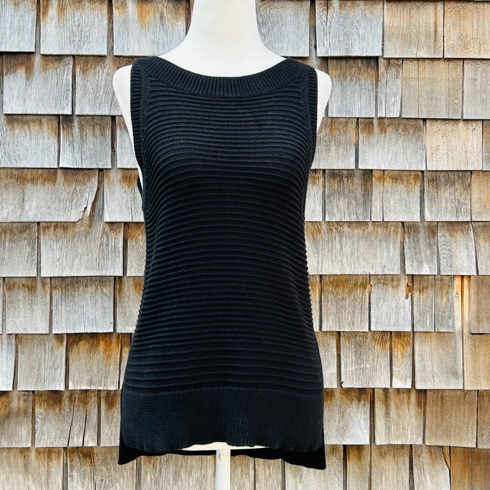 Margaret O'Leary Black Elaine Knit Tank Sweater (size L) - Picture 2 of 11